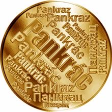 Náhled Reverzní strany - Česká jména - Pankrác - velká zlatá medaile 1 Oz