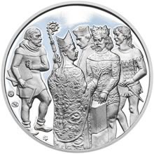 Náhled Reverzní strany - Položení zakladního kamene ke stavbě trojlodí Chrámu sv. Víta - 625. výročí stříbro proof