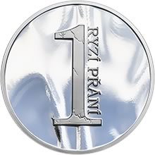 Náhled Averzní strany - Ryzí přání ŠTĚSTÍ - velká stříbrná medaile 1 Oz
