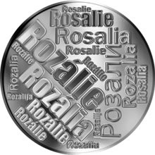 Náhled Reverzní strany - Česká jména - Rozálie - velká stříbrná medaile 1 Oz