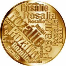 Náhled Reverzní strany - Česká jména - Rozálie - velká zlatá medaile 1 Oz