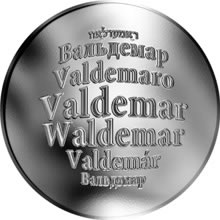 Náhled Reverzní strany - Česká jména - Valdemar - stříbrná medaile