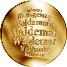 Náhled Reverzní strany - Česká jména - Valdemar - zlatá medaile