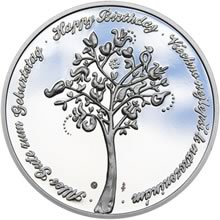 Náhled Reverzní strany - Medaile k životnímu výročí 100 let - 1 Oz stříbro Proof