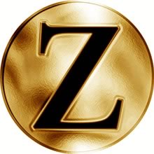 Náhled Averzní strany - Česká jména - Zina - velká zlatá medaile 1 Oz