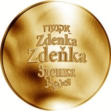 Náhled Reverzní strany - Česká jména - Zdeňka - zlatá medaile