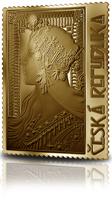 Náhled Reverzní strany - Medaile s motivem známky - Zrzka 1/4 Oz zlato