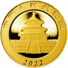 Náhled Reverzní strany - Panda 1g Au - Investiční zlatá mince