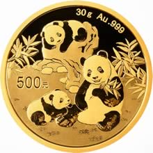 Náhled Averzní strany - Panda 30g Au - Investiční zlatá mince