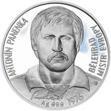 Náhled Averzní strany - Stříbrná mince 2 NZD Antonín Panenka Proof