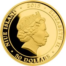 Náhled Reverzní strany - Zlatá uncová mince 50 NZD Víla Amálka proof