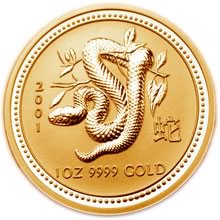 Náhled Averzní strany - 2001 Snake 1 Oz Australian gold coin