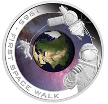 Náhled Averzní strany - 2009 Orbit series - First space walk Ag Proof