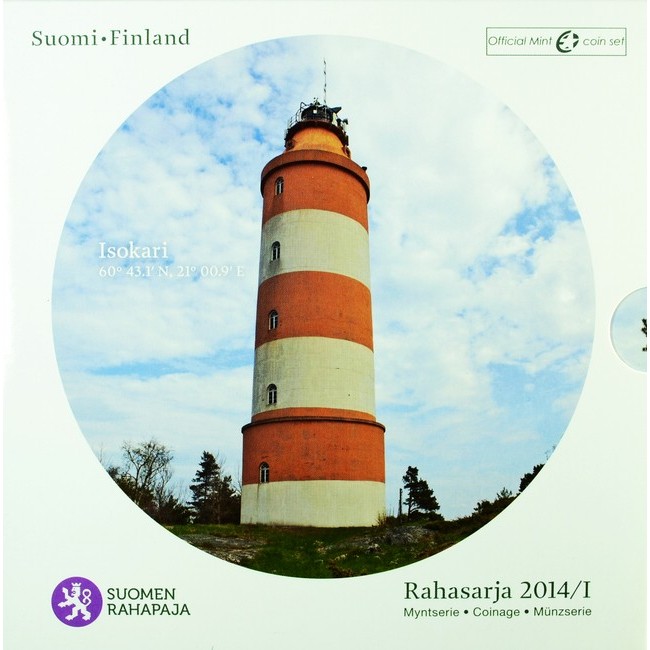 Náhled Averzní strany - Oběhové mince 2014 Proof Finsko - Lighthouse Isokari - Blister