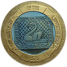 Náhled Averzní strany - British Virgin Islands Gold and Turquoise Inverted Swan 2005 Coin