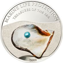 Náhled Reverzní strany - 2010 Palau - Marine Life - Mince s perlou Ag Proof