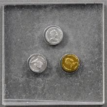 Náhled Reverzní strany - 2010 Cook Island - Smallest coin set / Pt-Au-Ag